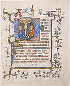 Initial D with the Crucifixion From a Book of Hours