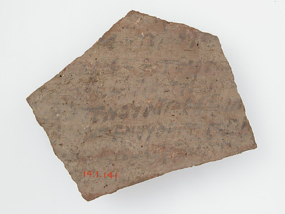 Ostrakon with a Letter from Christodorus (?) to Psan