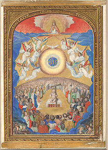 Adoration of the Holy Name - Leaf from Book of Hours