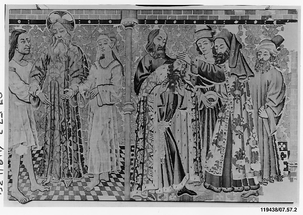 Scenes from the Story of the Seven Sacraments, God the Father Uniting Adam and Eve, and David Being Annoited King at Hebron