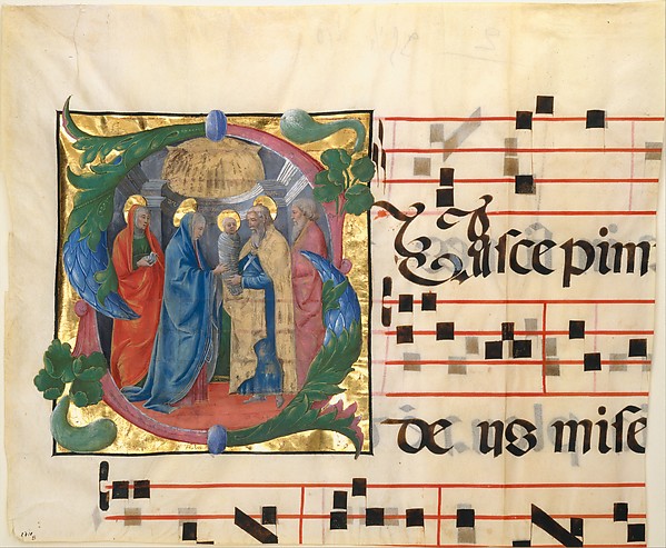Initial S with the Presentation in the Temple