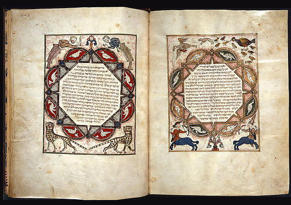 Hebrew Bible: Centaurs, Mermen and Other Creatures (fols. 442v-443)