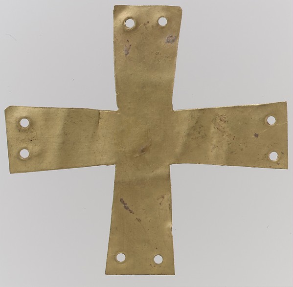 Gold Appliqué in the Form of a Cross