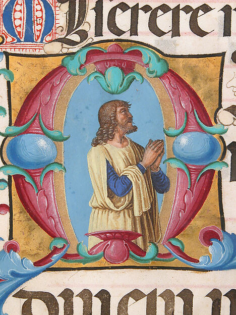 Initial M with David in Prayer