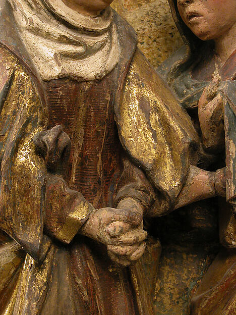Virgin, Saint John, and Three Holy Women from a Crucifixion