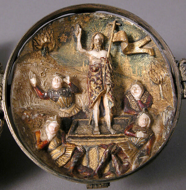 Rosary Bead with the Crucifixion and Resurrection