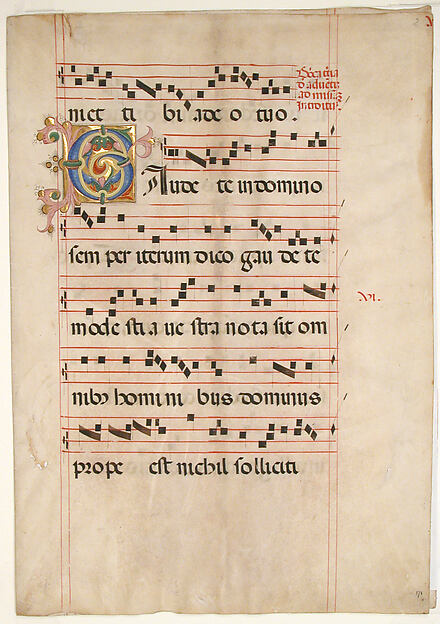 Manuscript leaf from a choir book
