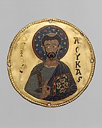 Medallion with Saint Luke from an Icon Frame