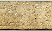 Part of a Sarcophagus Lid with the Separation of the Sheep from the Goats