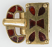 Gold Buckle with Garnets