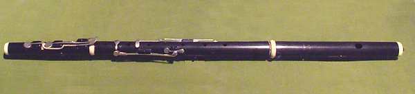 Date: 1828–32 Geography: Munich, Germany Medium: Ebony, ivory, silver Dimensions: Total length: 669 mm head length 229 mm; middle section 289 mm; foot joint 151 mm Classification: Aerophone-Blow Hole Credit Line: Purchase, Robert Alonzo Lehman Bequest, 2009 Accession Number: 2009.333a–k