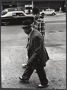 [Street Scene: Two Men Wearing Hats and Plaid Jackets, New York City]