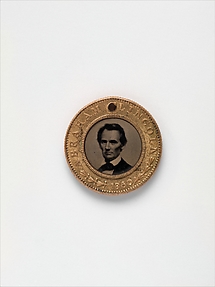[Presidential Campaign Medal with portraits of Abraham Lincoln and Hannibal Hamlin]