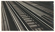 [Elevated Train Tracks on Brooklyn Bridge, New York City]