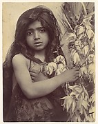 [Young Girl with Flowers, Sicily, Italy]
