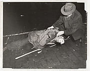 Tramp on Lower East Side Hit by a Taxi