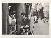 [Two Women Talking in Doorway, Paris]