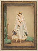 [La Comtesse in robe de piqué or as Judith (?)]