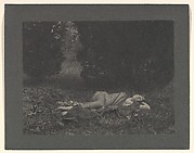 [Draped Nude Lounging on the Grass]