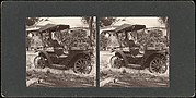 [Pair of Stereograph Views of Early Automobiles]