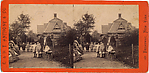 [2 Stereographic Views of Ballplayers' House, Central Park, New York]