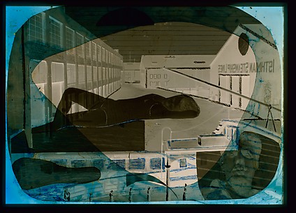 [Waterfront Scene with Reclining Woman, Self-Portrait]