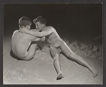 [Two Male Nudes on Sand]