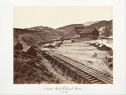 Eureka Quartz Mill and Flume, Nevada