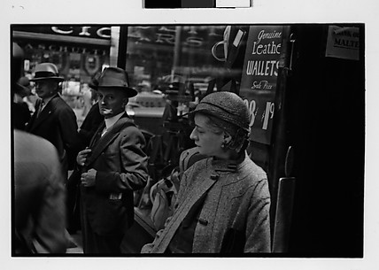 [Bystanders Outside Leather Goods Store, New York City?]