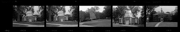 [13 Architectural Views and Views of Motorboat, Possibly Maine]