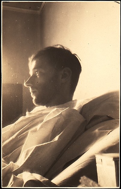 [Self-portrait in New York Hospital (Left Profile), New York City]