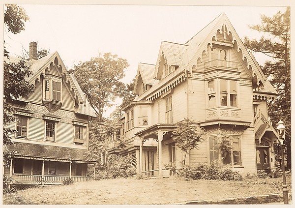 [Two Gothic Revival Houses with Decorative Vergeboards in Gables, Dorchester, Massachusetts]
