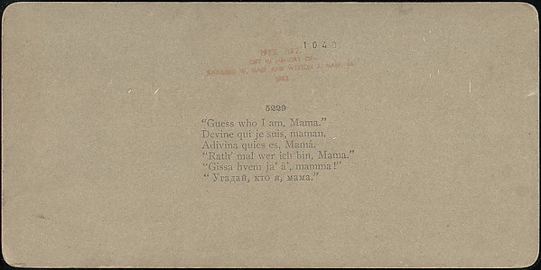 [Group of 13 Stereograph Views of Families and Children]