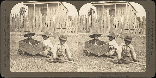 [Group of 71 Stereograph Views of African-Americans and Early Black American Culture, including Colloquial Black Humor]