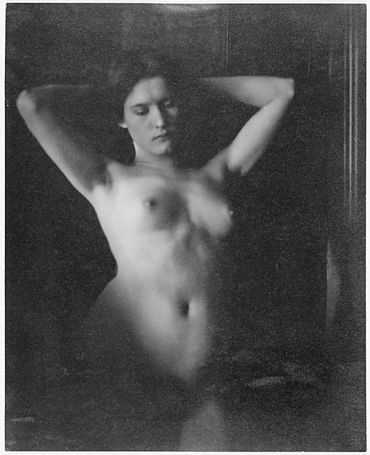 [Female Nude with Hands Clasped Behind Head]