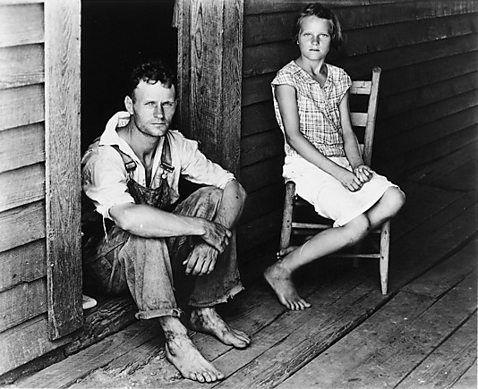 [Floyd and Lucille Burroughs on Porch, Hale County, Alabama]