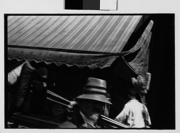 [Broom Vendors in Front of Grocery Store, New York City]