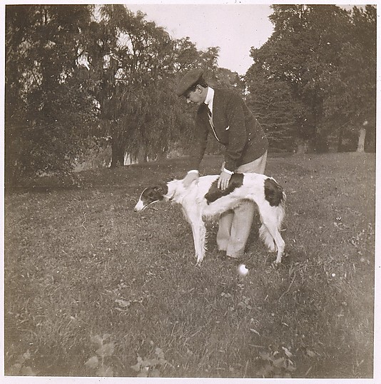 [Adolph de Meyer and His Dog]