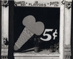 [Ice Cream Store Sign Painted on Window, Bowling Green, Virginia]