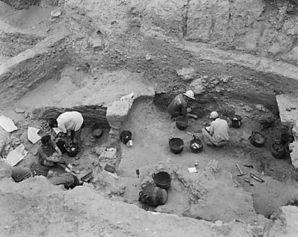 Hebrew University of Jerusalem, Hatzor Excavation. Shore Negative #123