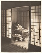 [Olga Reclining in a Wicker Chair, Japan]
