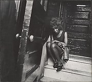 [Street Scene: Exhausted Woman Seated on Stoop, New York City]