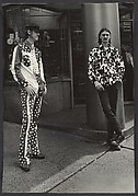 [Street Scene: Two Young Men on Street, One Wearing Stars and Stripes Outfit, New York City]