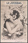 [Woman Bursting Through Le Journal Newspaper]