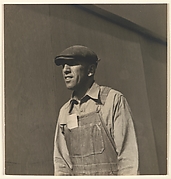 [Male Pedestrian in Cap and Overalls, Detroit (for Fortune Magazine Article "Labor Anonymous")]