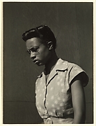[Female Pedestrian in Print Blouse, Detroit (for Fortune Magazine Article "Labor Anonymous")]