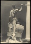 [Male Model Posed in Saddle for Anna Huntington's "Torch Bearers"]