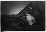 Die Sphinx von Gizeh, Aegypten, Mitternacht