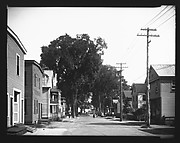 [View Down Street with Frame Houses, Near Boston, Massachusetts]