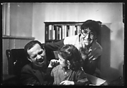 [Ben, Tillie, and Judith Shahn at 23 Bethune Street Apartment, New York City]